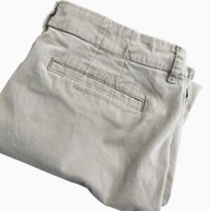 Lee Essential Chino Pants Women 16 Petite Khaki Cotton Blend Stretch Casual